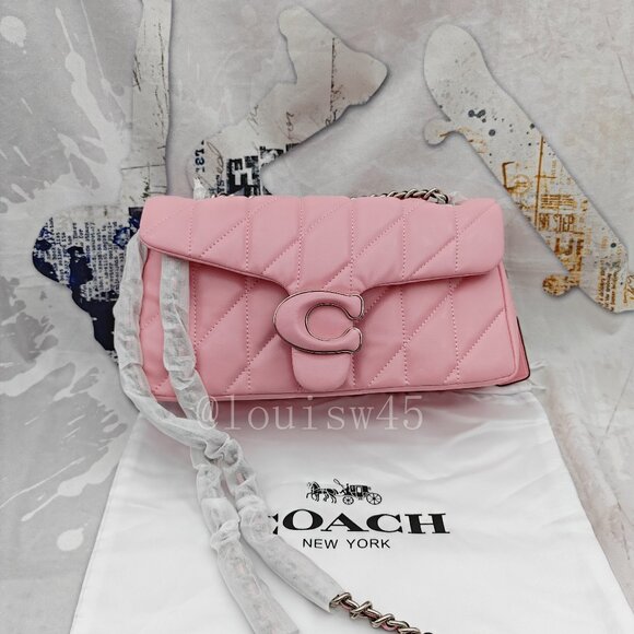 Coach tabby shoulder bag 26 with quilting Pink - Picture 1 of 11